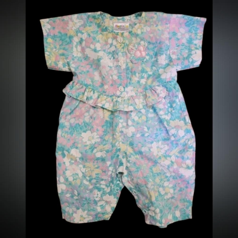 Floral Baby Romper Vintage Mayfair Floral Romper 6-9 Months